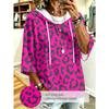Women's Large Size Printed Hooded Top, Dropped Shoulders, Casual and Versatile, Machine Washable
