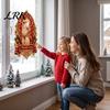 Easy Apply Static Window Decals 2027 Year of The Sheep Glass Sticker, Russian New Reusable Holiday Adhesives Cling, Decorative Zodiac Decal