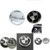 Logo BMW für echtes Kohlefaser Schwarz Silber 74mm Hauben-Kofferraum-Plakette Emblem