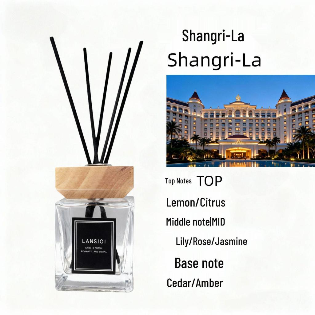 200ML Flameless Aroma Diffuser with Wooden Lid for Home, Hotel, or Living Room - Long-Lasting Essential Oil Fragrance