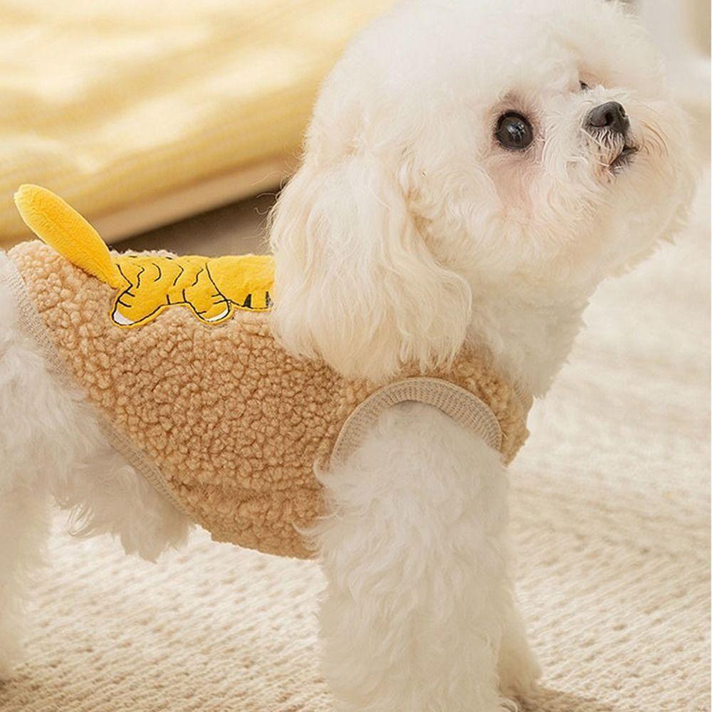 Pull Doux pour Chat Vêtements d'Animal de Compagnie en Peluche Veste Amusante pour Chien pour Chiot Chats