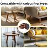 4pcs Non Slip Furniture Leg Pads Wood Grain Color Round Foot Protectors For Sofa Chairs Tables Easy Installation