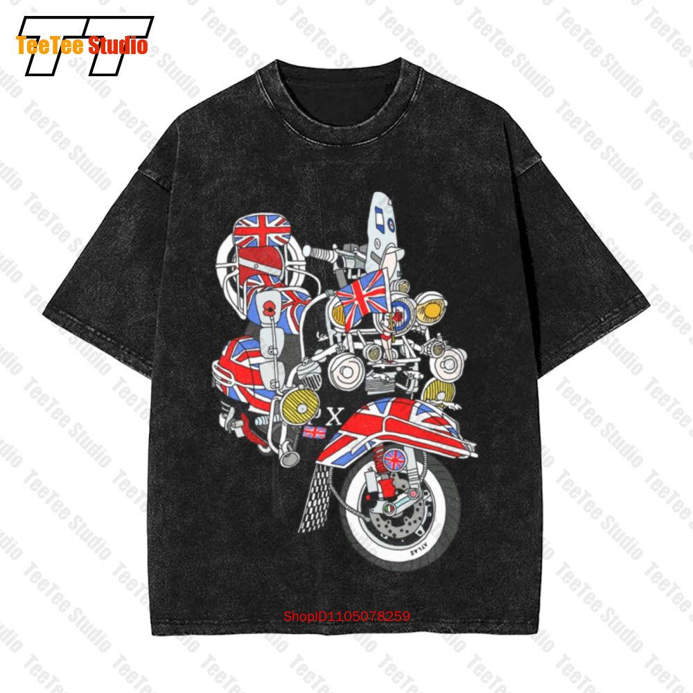 Scooter Mod Union Jack The Jam Paul Weller Quadrophenia Trojan Records Vintage Oversized TShirt VYJ S