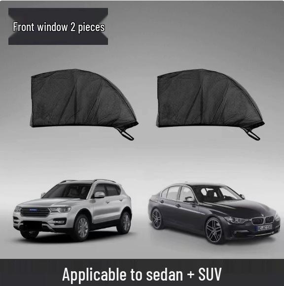 Car Window Mosquito Screen Sunshade - Insect Shield Privacy Net for SUV & Vehicle Side Windows