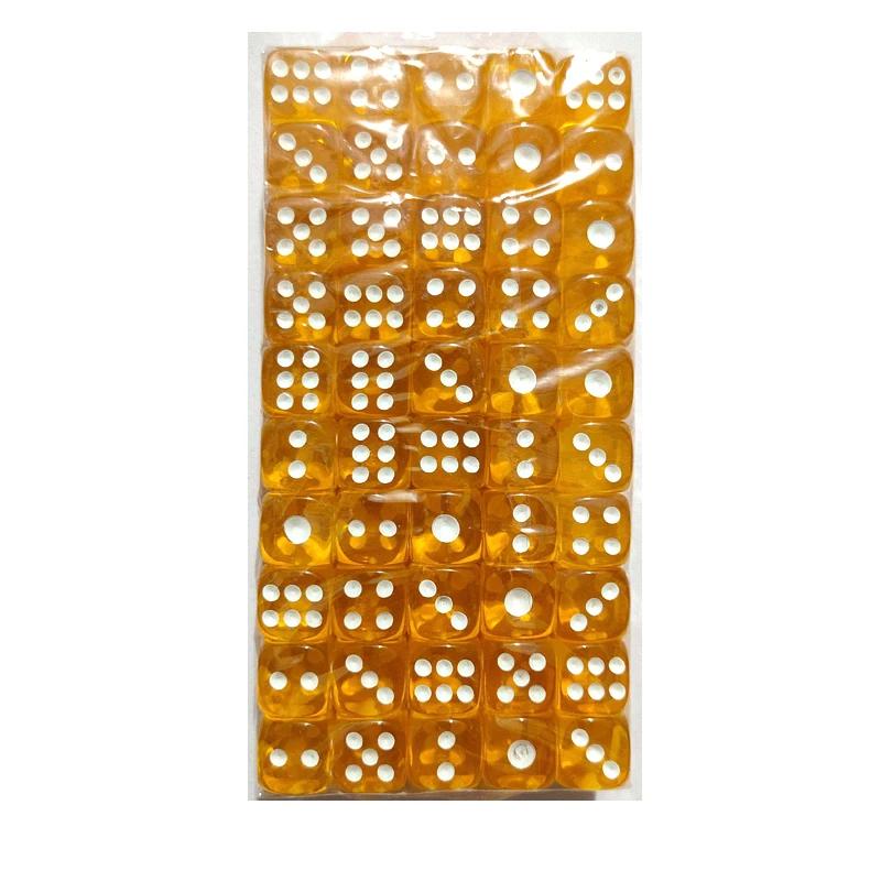 Ensemble de 100 pièces Dés D6 12 mm Multicolore Transparent Acrylique Transparent Bords Arrondis Pour Jeux de Société RPG DND et Fêtes
