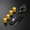 Car Valve Caps Wheel Tires Air Tyre Stem Protective Cover And Car Keychain For BMW M Emblem E46 E36 E34 F10 E90 F30 E53 E30 E87