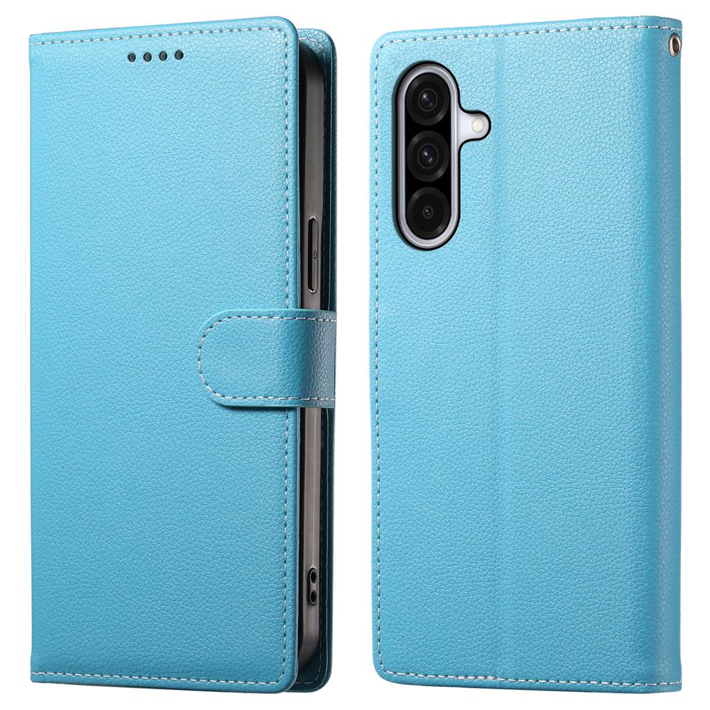 DF-012 Für Samsung Galaxy A36 5G Hülle Litschi-Textur Leder Magnetischer Verschluss Brieftasche Ständer Handyhülle