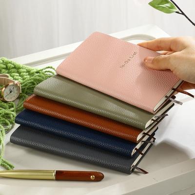 Portable A6 To Do List Notebook Business with PU Leather Cover Plan Notebook Pocket Size Note Book For Office & Travel