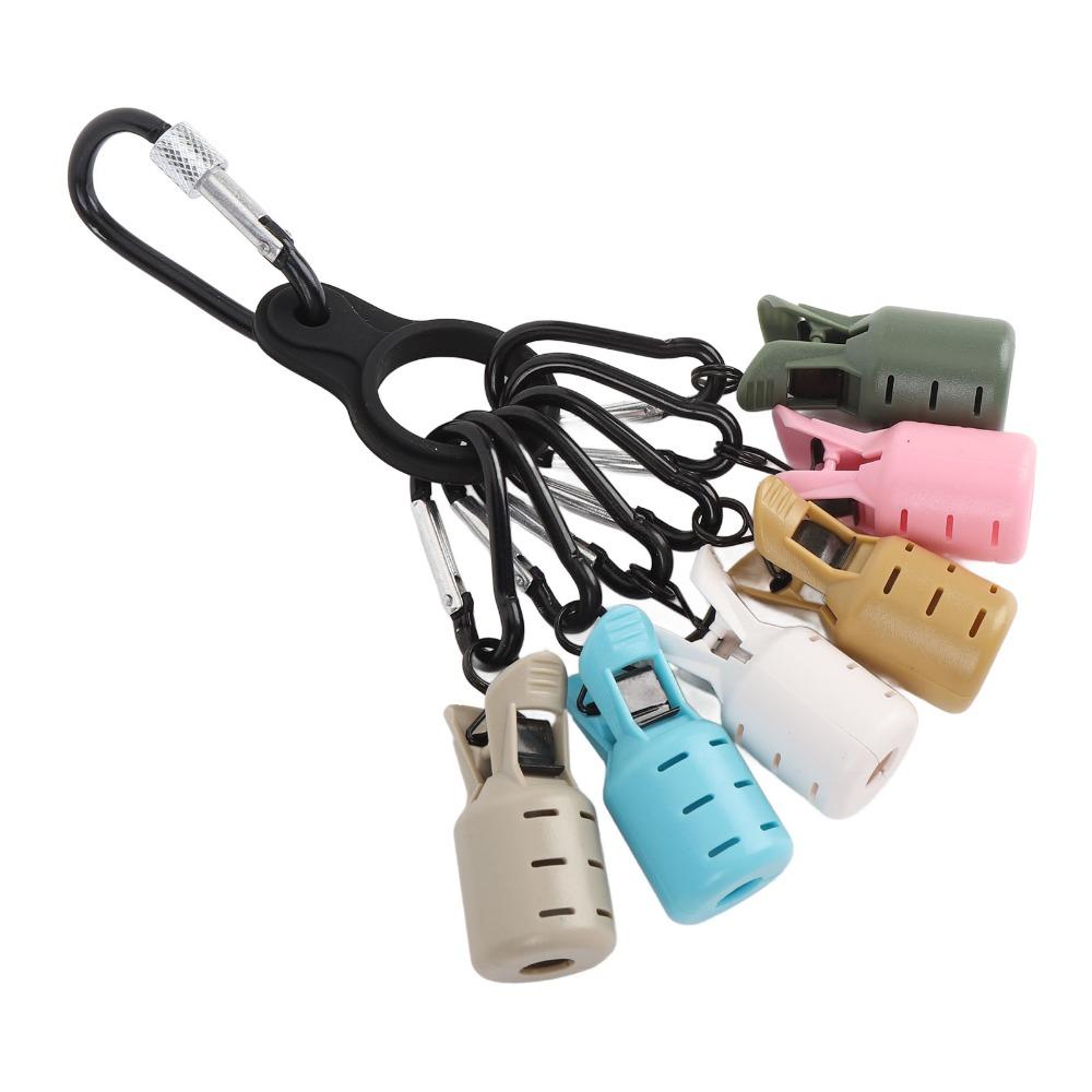 6PCS with Carabiner Fishing Hook Cover Case 4.5*2cm Squid Jig Bait Protector  River Fishing