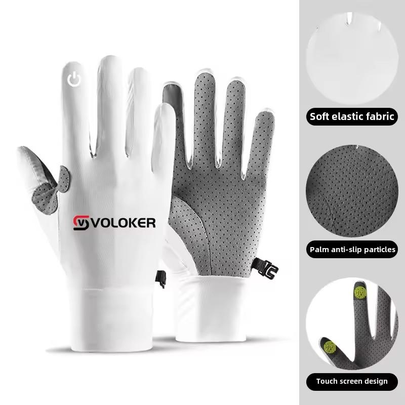 Fishing Gloves Ice Silk Touchscreen Non-Slip Fitness UV Protection Gloves Men Women Cycling Summer Motorcycle Elastic Gloves