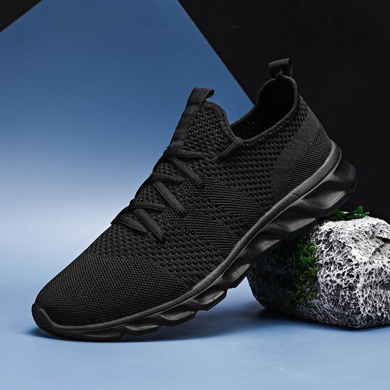 Large size men's shoes summer mesh sports low-top fly-woven shoes couple casual shoes men's size
