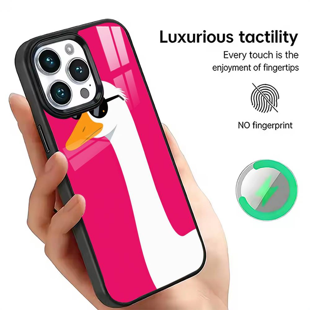 Cute Cartoon Cat & Duck Aesthetic  Phone Case For iPhone17,16,15,14,13,12,11 Plus,Pro Magnetic For Magsafe Wireless Charging