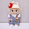 Labubu Doll Clothes Striped Overalls T-shirt Suit Fashion Cute Doll Clothes