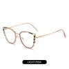 New trendy cat eye glasses frame European and American color-changing anti-blue glasses fashionable personalized flat glasses