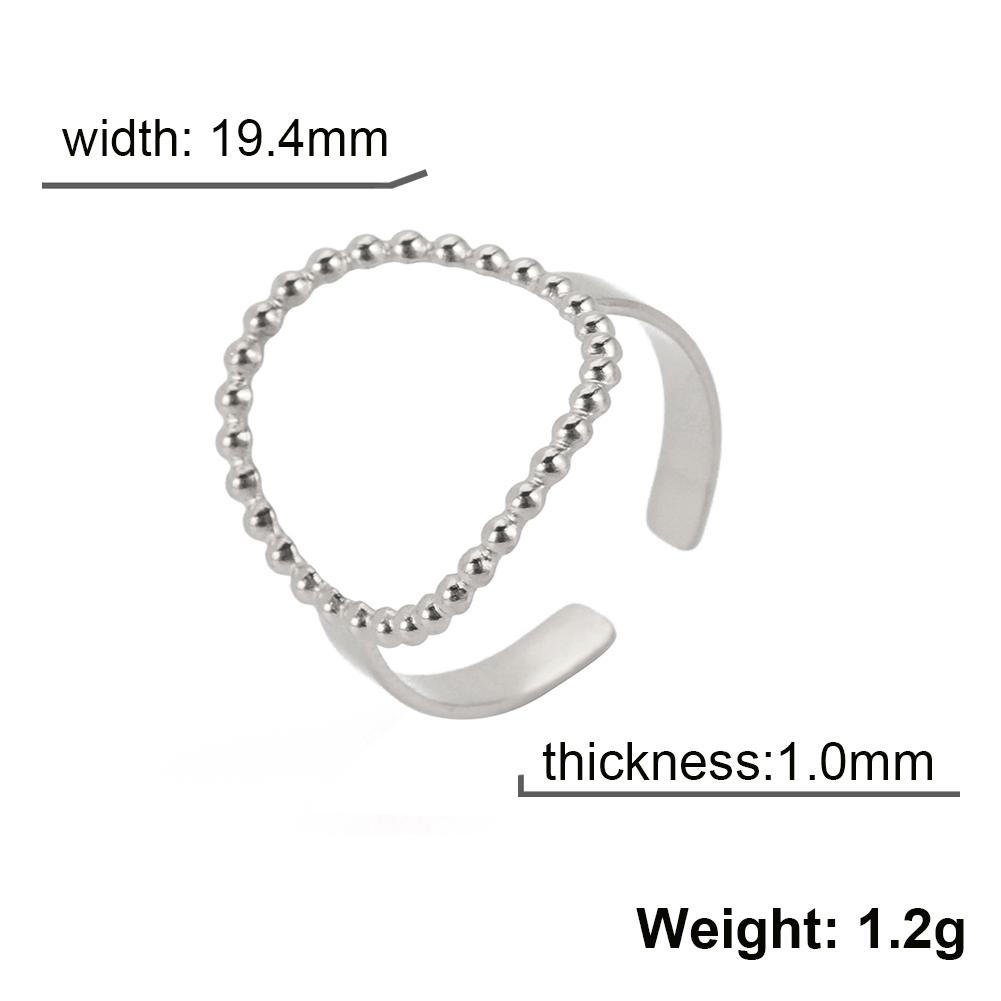 Minimalist Hollow Round Ring Stainless Steel Gold Open Women Rings Trendy Jewelry Gift In