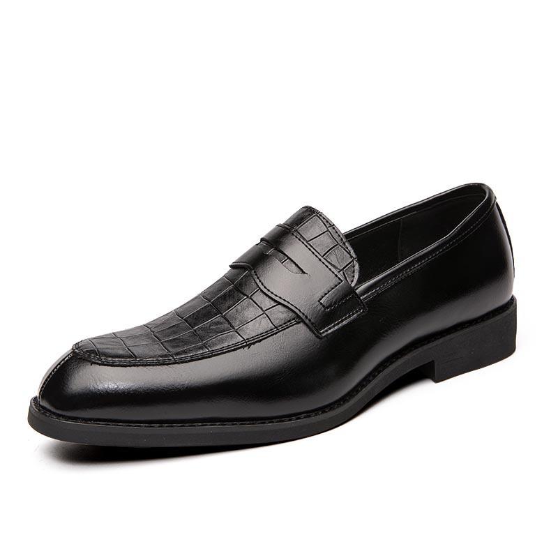 Men's Large Leather Slip-On Loafers - British Style, Formal Casual, Driving Shoes