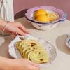 Creative Relief Flowers Ceramic Plates Luxury Restaurant Salad Dessert Plate Delicious Dishes Soup Bowls Exquisite Tableware
