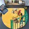 Lucky Luke2 Round Area Rug,Carpet Rug for Living Room Bedroom Sofa Playroom Decor,Non-slip Floor Mat