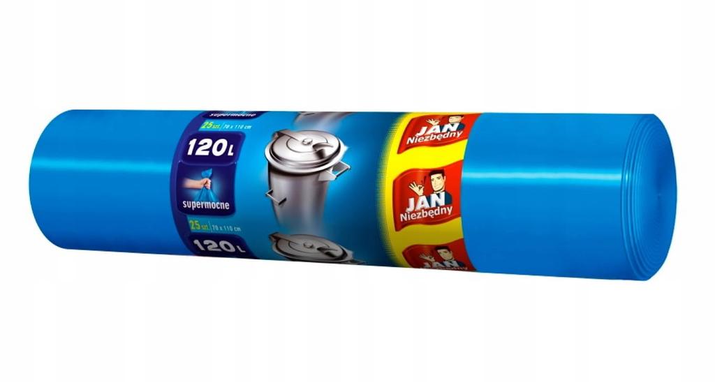 Jan Niezbędny garbage bags 120l 25 pieces blue 3 layers