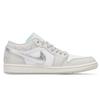 Jordan Air Jordan 1 Abrasion Resistant Low Top Vintage Basketball Shoes Women's Light Gray HJ5971-400(Team24-)