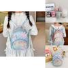 Kids Fashionable Sequin Backpack With Lace Bow And Butterfly Decor For School And Travel