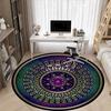 1pc Mandala Design Office Round Area Rug, Under Office Chairs Bedroom Living Room Home Decor, Room Deco, Available in Various Sizes