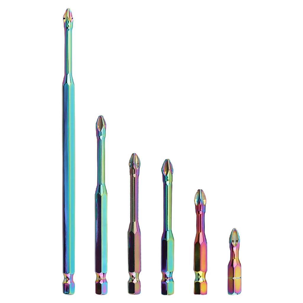 25-150mm 6.3mm Hex Shrank Screwdriver Strong Magnetic Batch Head Industrial Grade Alloy Steel Screwdriver Set Hand Drills