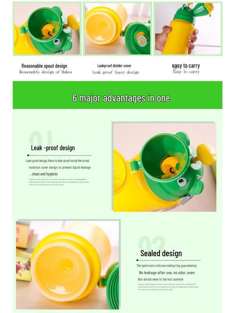 Portable Leak-Proof Toddler Urinal - Cute Design for Boys & Girls