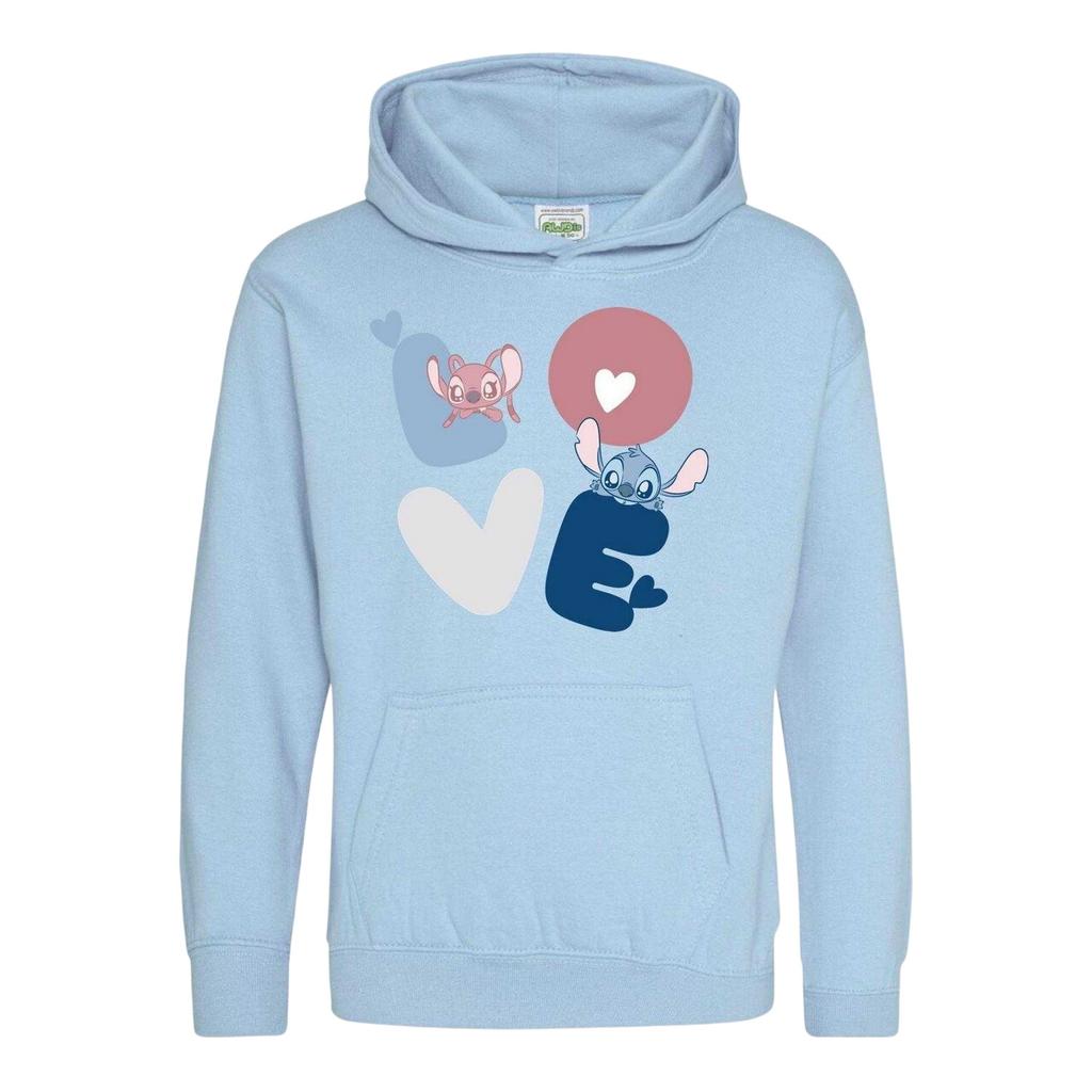 Lilo & Stitch Childrens/Kids Love Valentine`s Day Hoodie