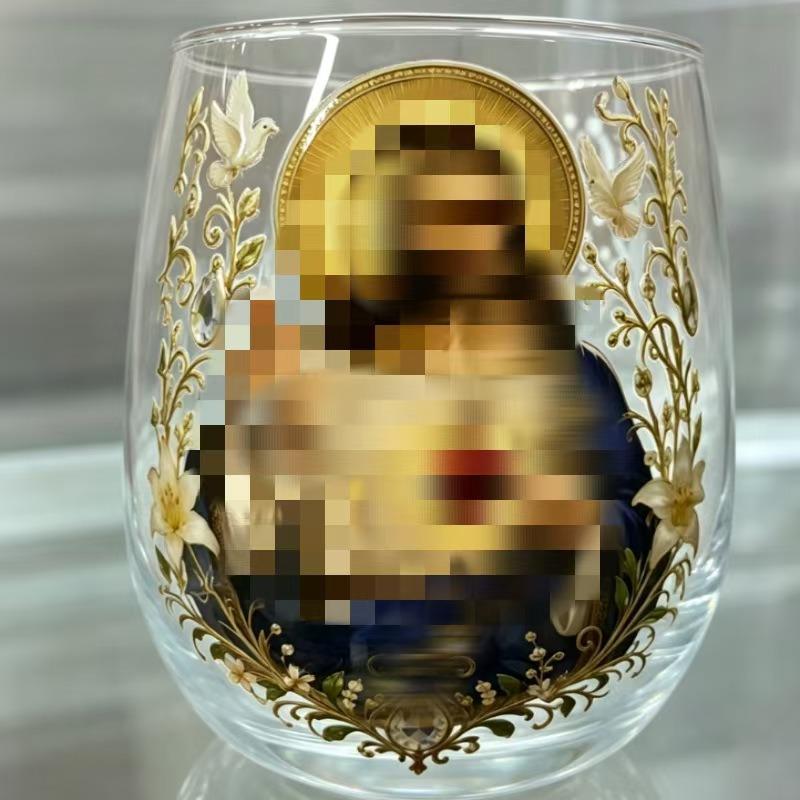 Bicchiere da Whisky Nuovo Vetro Stile Bouquet di Fiori Artigianato in Vetro Bicchiere da Whisky