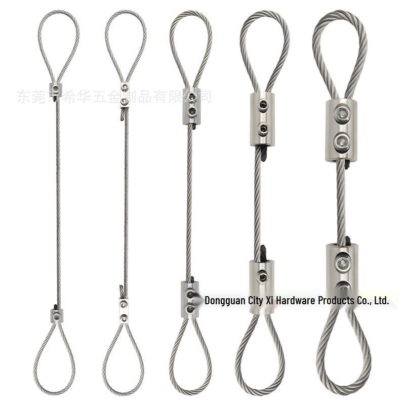 Steel Wire Rope Vertical Locking Device with 304 Stainless Steel Buckle and Self-Locking Snap for Lifting and Hanging Lamps
