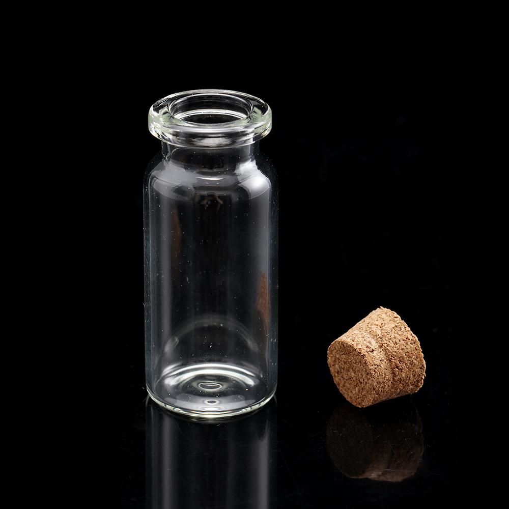 Vials Glass Bottle Blank Mini Containers Transparent Message Bottles With Cork Stopper Tiny Small