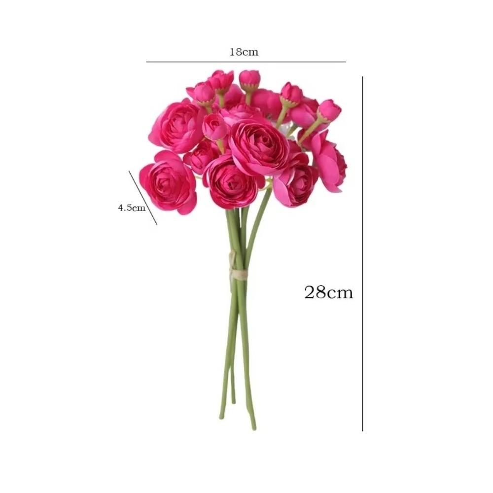 Fashion 28cm Length Artificial Camellia Bouquet Lotus Silk Flower Bouquet Fake Handmade Craft Wedding Bouquet Home Decoration