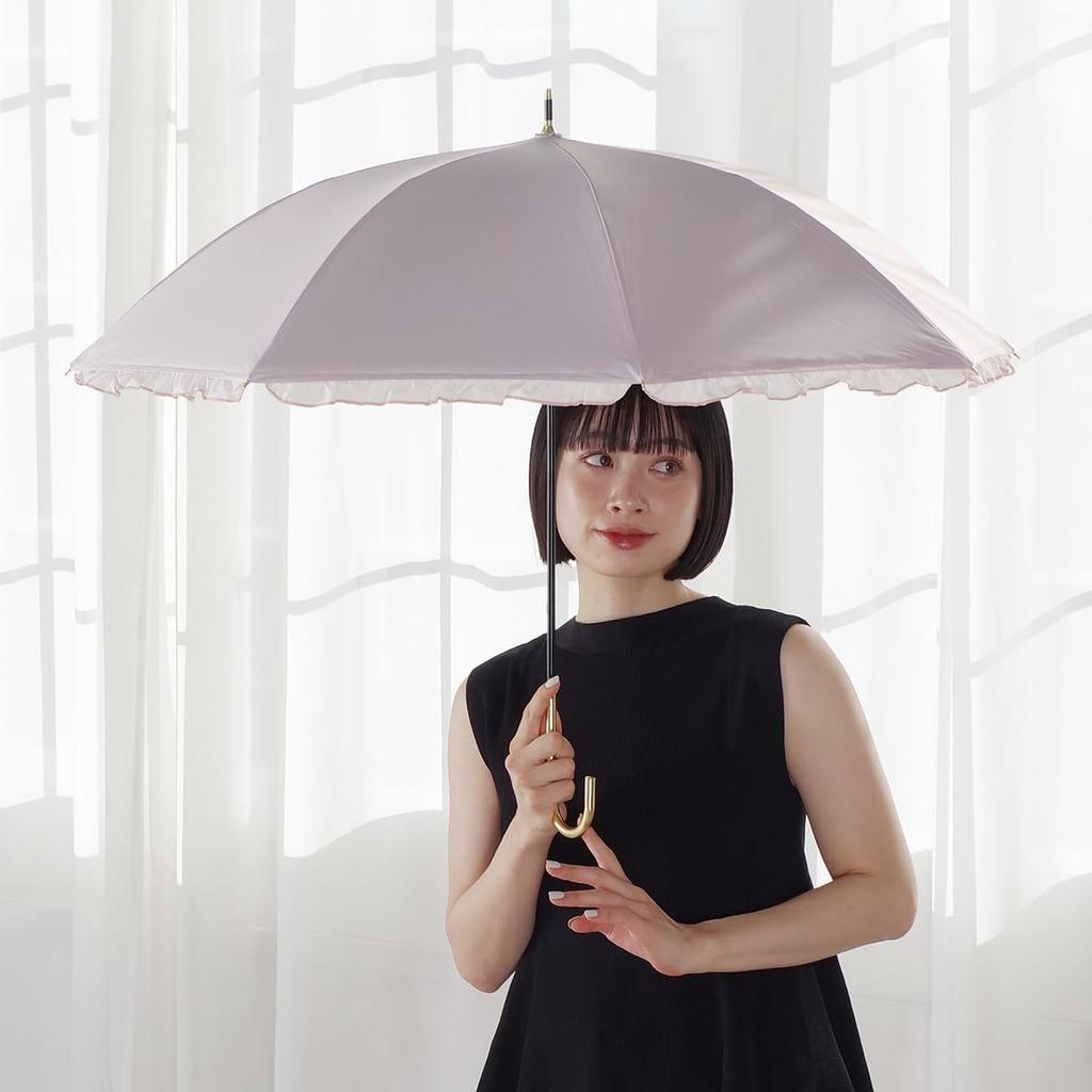 Nifty Colors Long Mellow 2453PK Umbrella, Light-Shielding Frill,