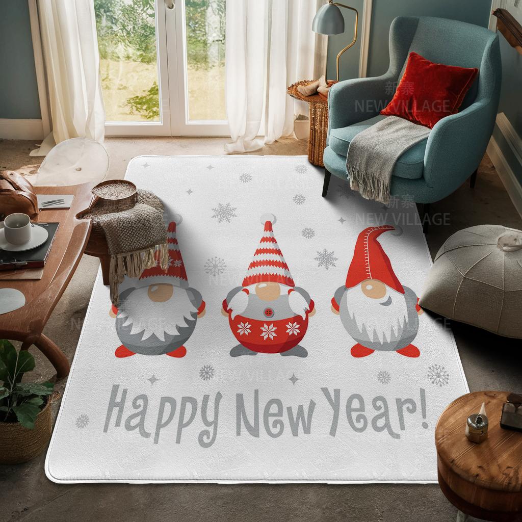 House Entrance Carpet Home Door Mat Living Room Bath Foot Bathroom Non-slip Water Absorption Rugs Bath Merry Christmas Winter