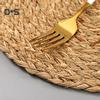 SW Corn Water Grass Handmade Weave Round Coaster Pad Mat Heat Insulation Placemat