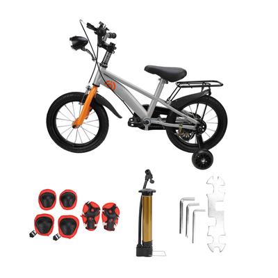 Kleinkindfahrrad 14 Zoll Kohlenstoffstahl Rutschfester Lenker Verstellbarer Sattel Kinderfahrrad mit Stützrädern