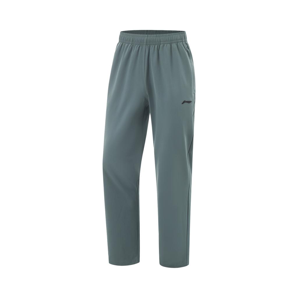 Li Ning Fitness Series Solid Color Casual Simple Lace-Up Knitted Sports Pants Men Pants Storm-Gray AYKV141-4