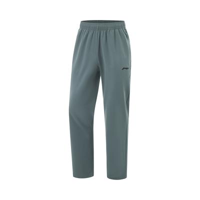 Li Ning Fitness Series Solid Color Casual Simple Lace-Up Knitted Sports Pants Men Pants Storm-Gray AYKV141-4