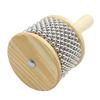 Wooden Handle Cabasa Metal Bead Percussion Instrument Latin Rhythm Shaker Pop Hand Shaker for Music Class Band Kids Adults