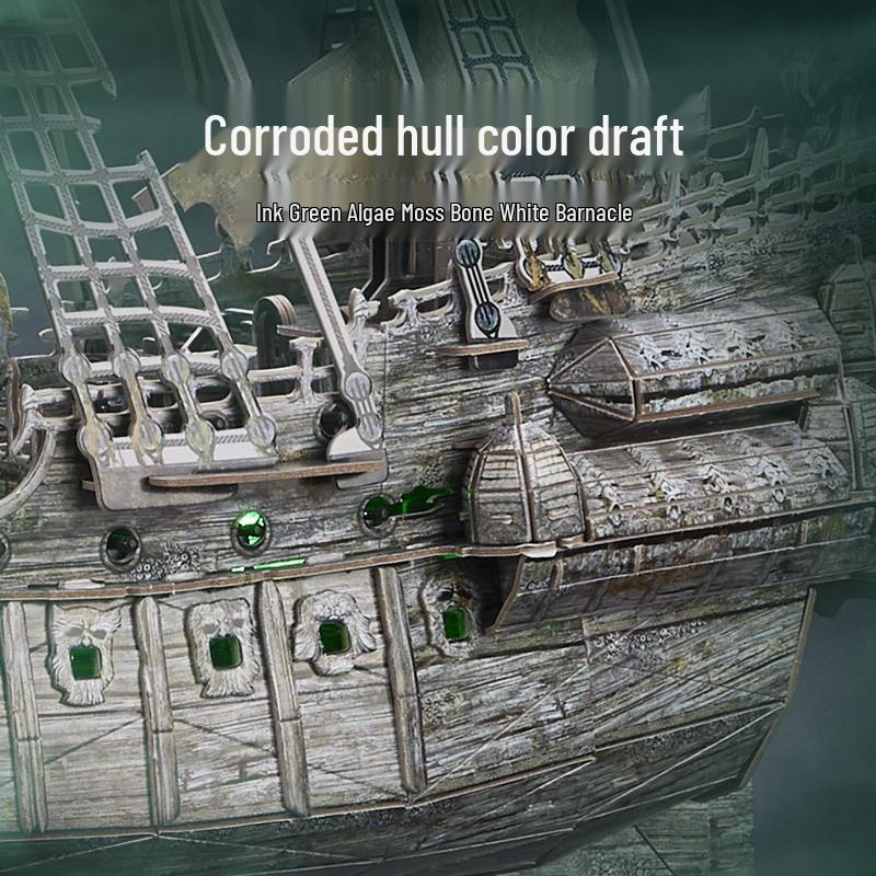 Rubik's Cube 3D Flying Dutchman Pirate Ship: Challenging DIY Model for Adults