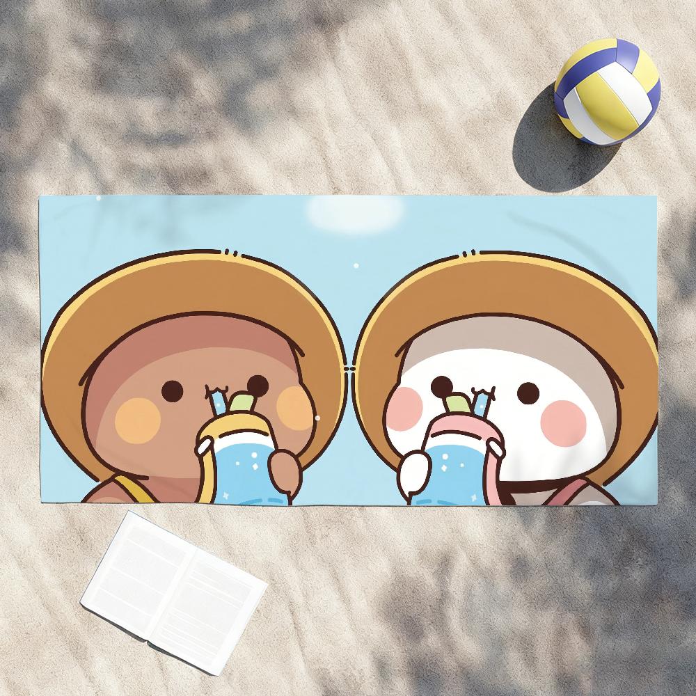 Cartoon BuBU Dudu Kawaii Towel Soft Lightweight Anti-Sand Large Beach Towel Quick-Drying Bath Sports Family