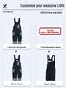 Cross-Border 3D Color-Block Multi-Pocket Hooded Strap Overalls for Labor Protection