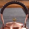 Handcrafted Pure Copper Coffee Pot,Engraving Retro Welcoming Pine Teaware 1300 ml Filter Weave Heat Handheld Kettle,Teapot