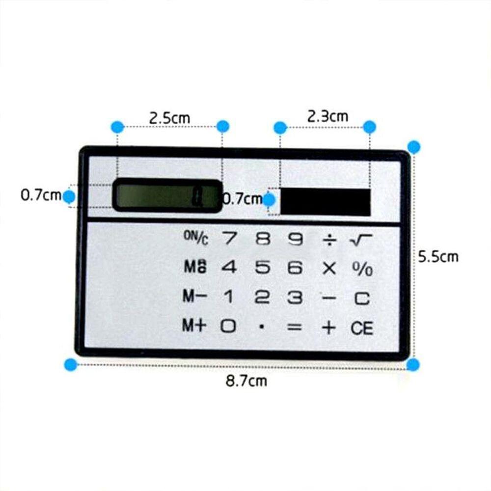 Ultra-thin Pocket Calculator Credit Card Calculator Solar Powered Calculator Mini Calculator