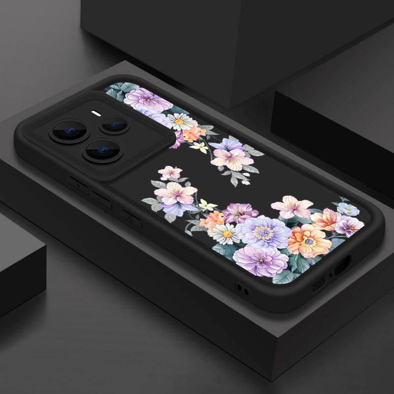 

Цветной цветочный узор ТПУ мягкий чехол для телефона для Xiaomi 14T Pro 13T Poco F6 Pro X6 M6 X5 Redmi Note 14 Pro 13 12 11 10 матовая противоударная задняя крышка Redmi Note 14 Pro 4G чёрный