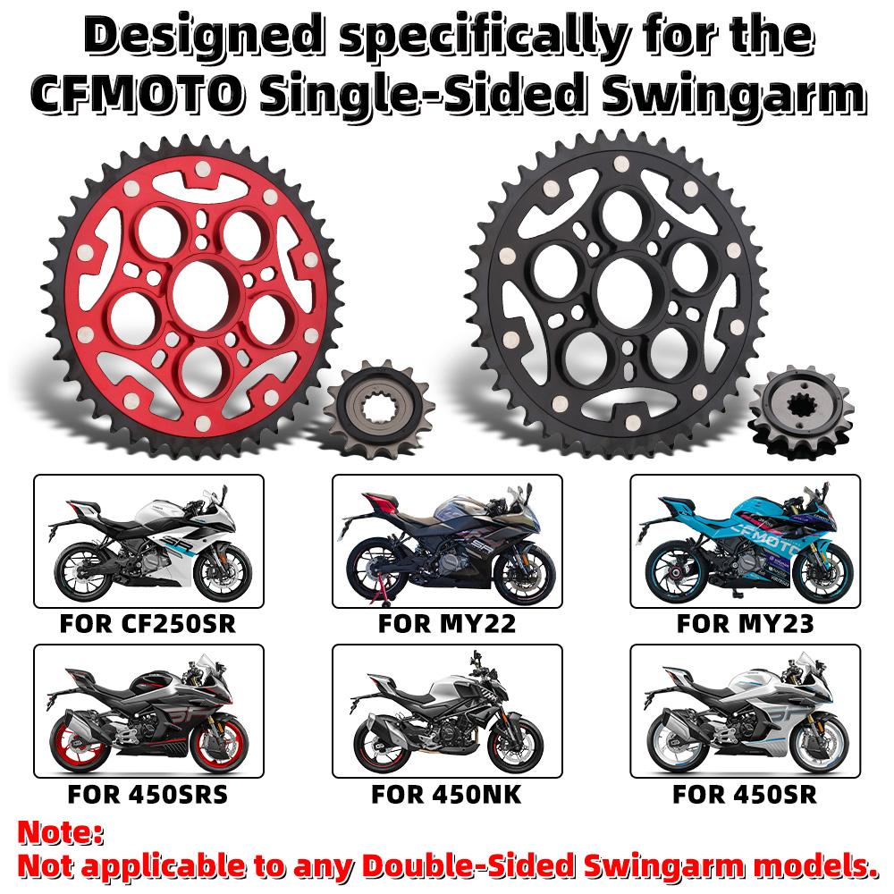MRRANGT Motorcycle Sprocket Kit 14T 44T Large Gear For CFMOTO 250SR MY22 MY23 450SRS 450NK 450SR Single Swingarm