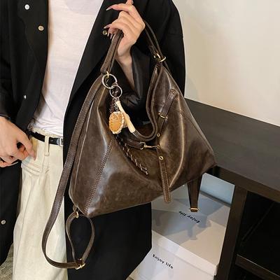 Retro Large Capacity Backpack for Women New Autumn and Winter Multi-purpose One-shoulder Crossbody Bag Tote Bag