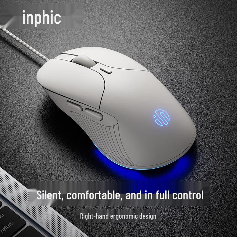 Inphic B2 Ergonomic Silent Wired Mouse