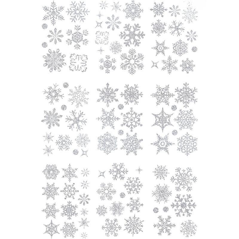 

Рождественские снежинки на стеклянных дверях и окнах добавляют праздничную атмосферу для украшения торгового центра с обеих сторон A